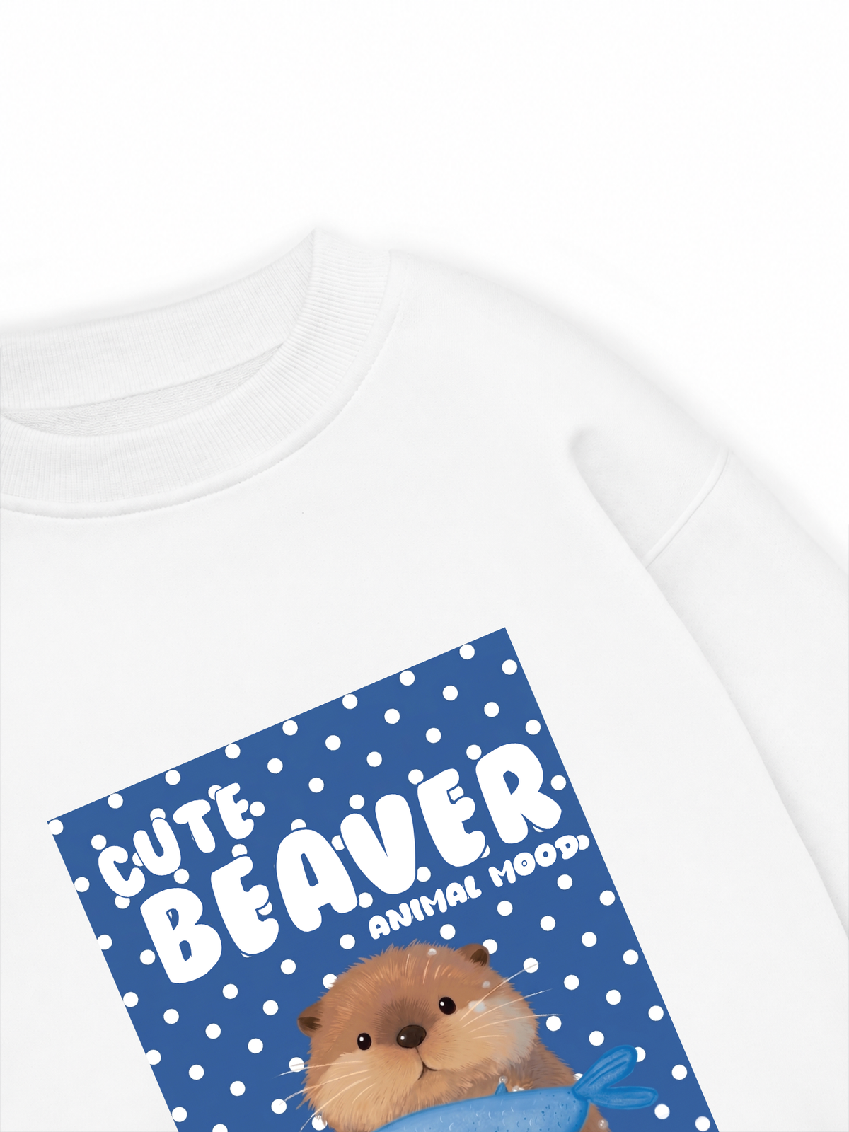 Áo Sweater Nỉ Hai Da Animal Cute Beaver