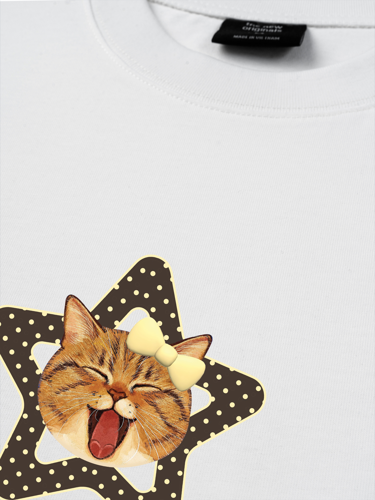 Áo Thun Relaxed Fit Cutie Girrl Star Meow