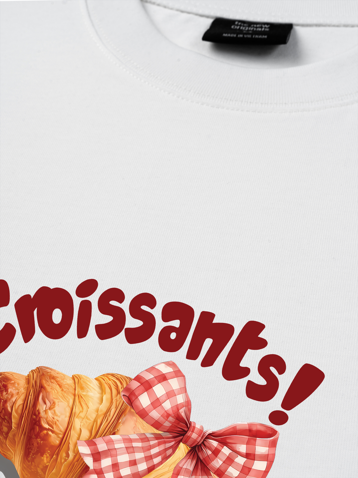 Áo Thun Relaxed Fit Sweet Pastry Red Bơ Croissant