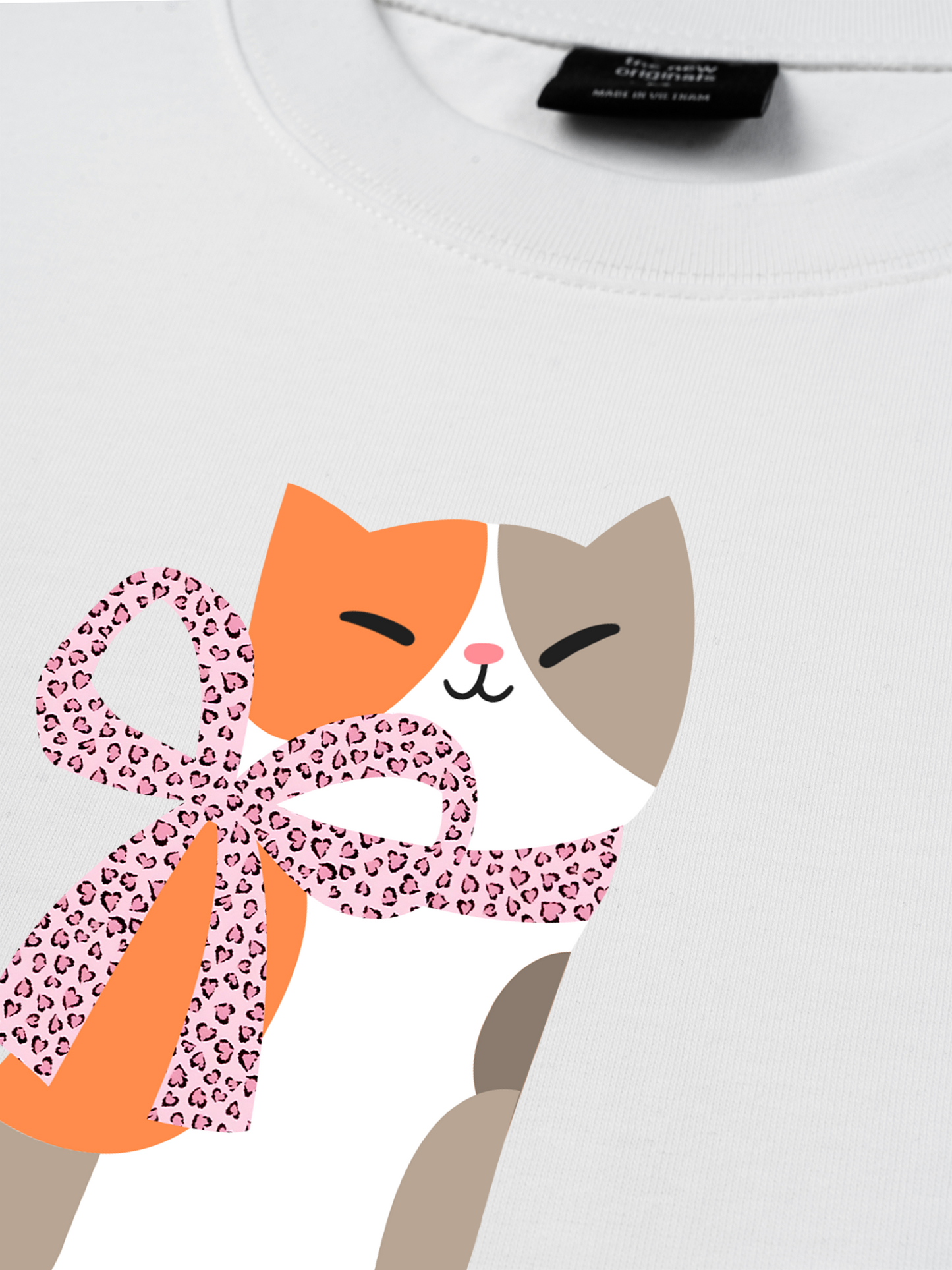 Áo Thun Relaxed Fit Daily Cuties Meow & Bow