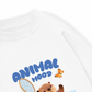 Áo Sweater Nỉ Hai Da Animal Beaver Catches Butterflies