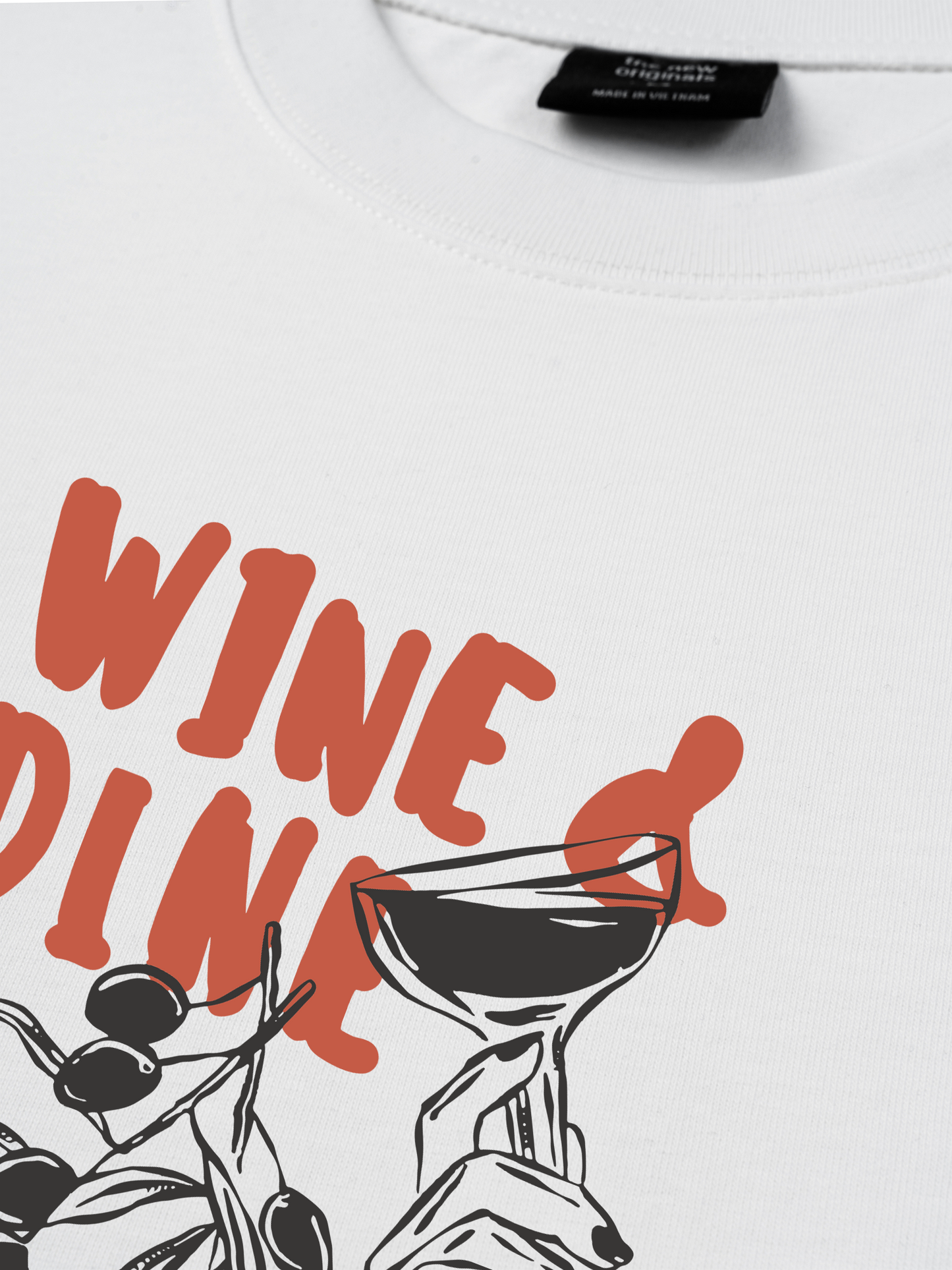 Áo Thun Relaxed Fit WINE & DINE