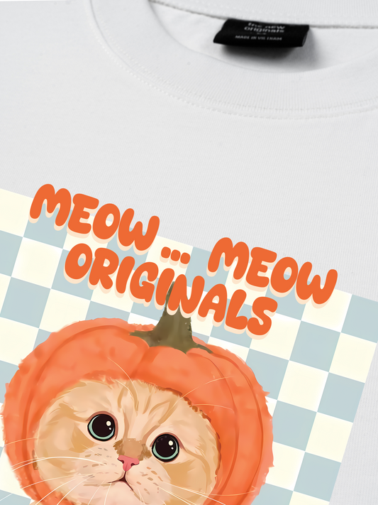 Áo Thun Relaxed Fit Animal Meow Pumpkin