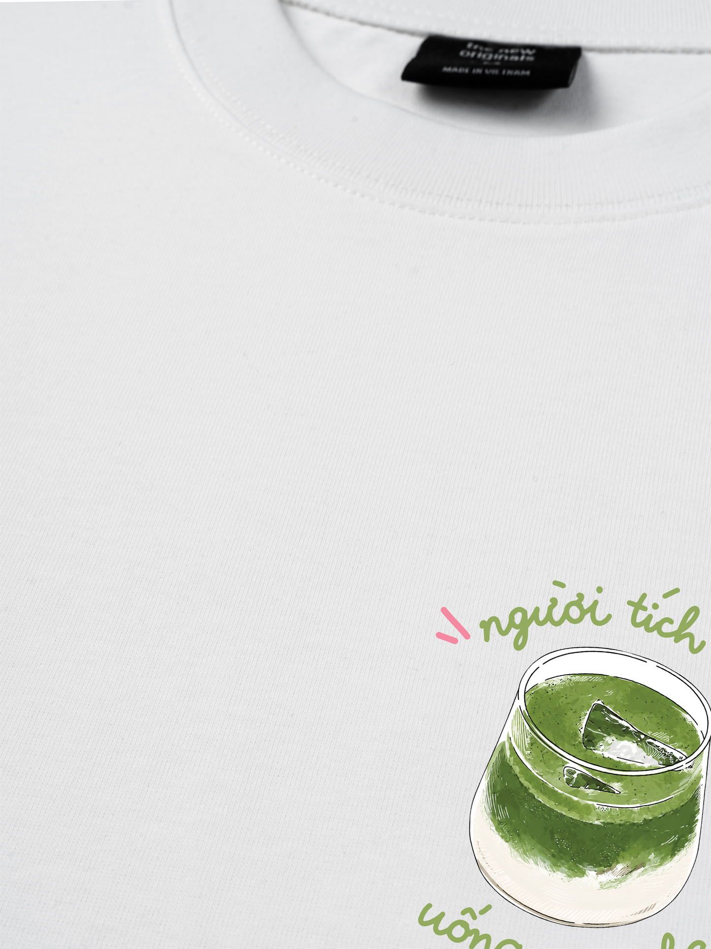 Áo Thun Relaxed Fit Người Tích Cực Uống Matcha