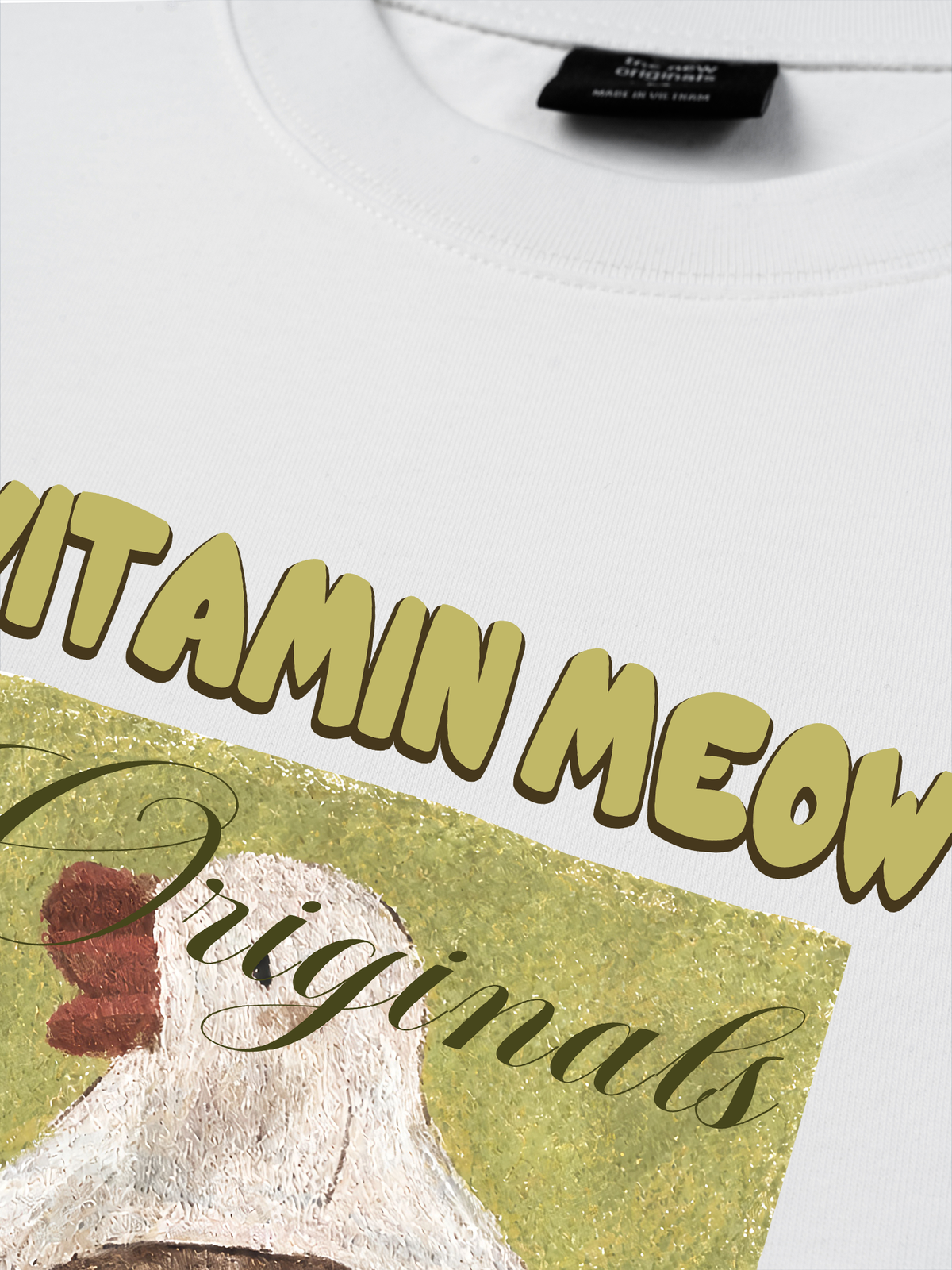 Áo Thun Relaxed Fit  Vitamin Meow With Duck