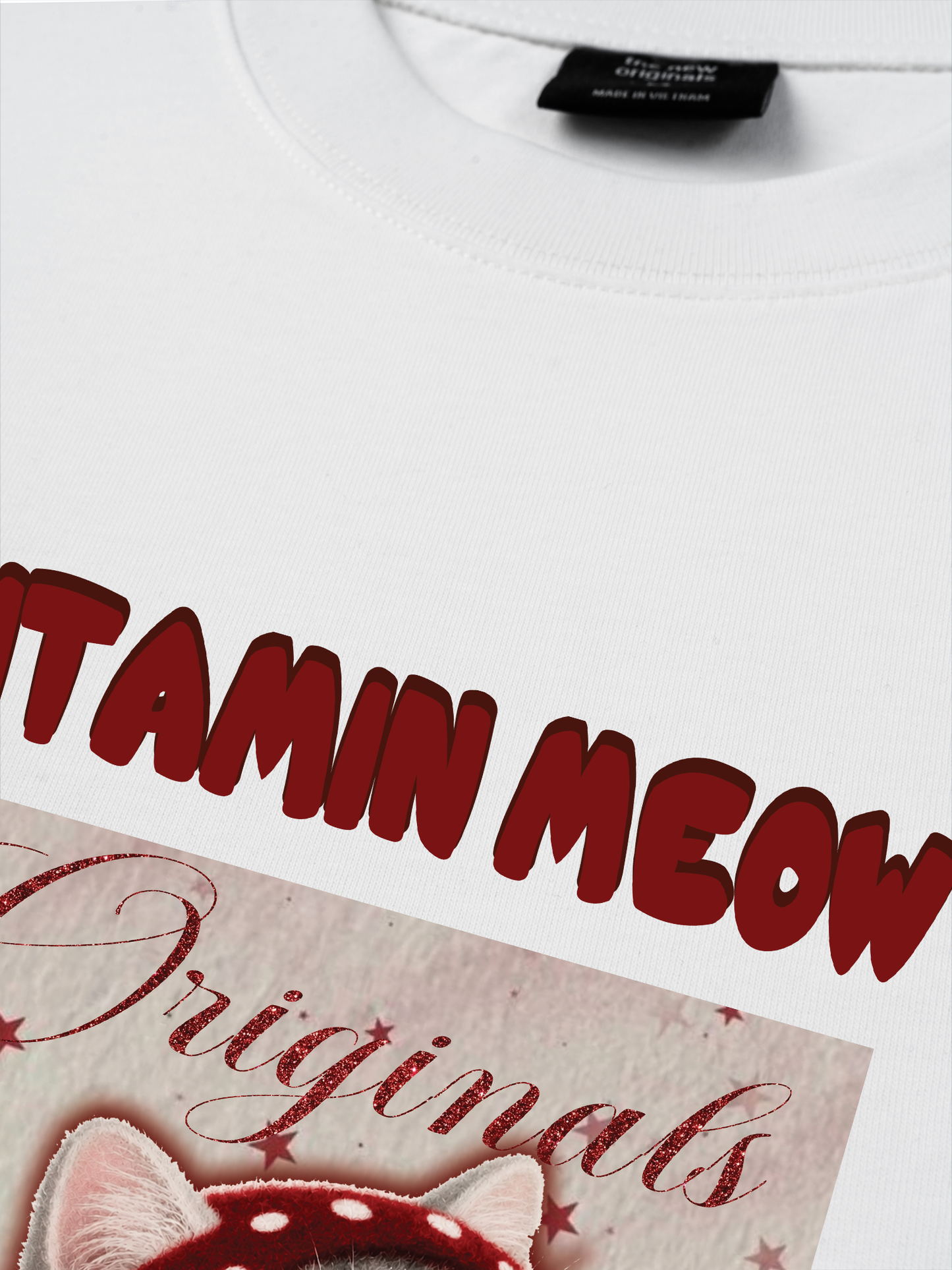 Áo Thun Relaxed Fit Red Vitamin Meow