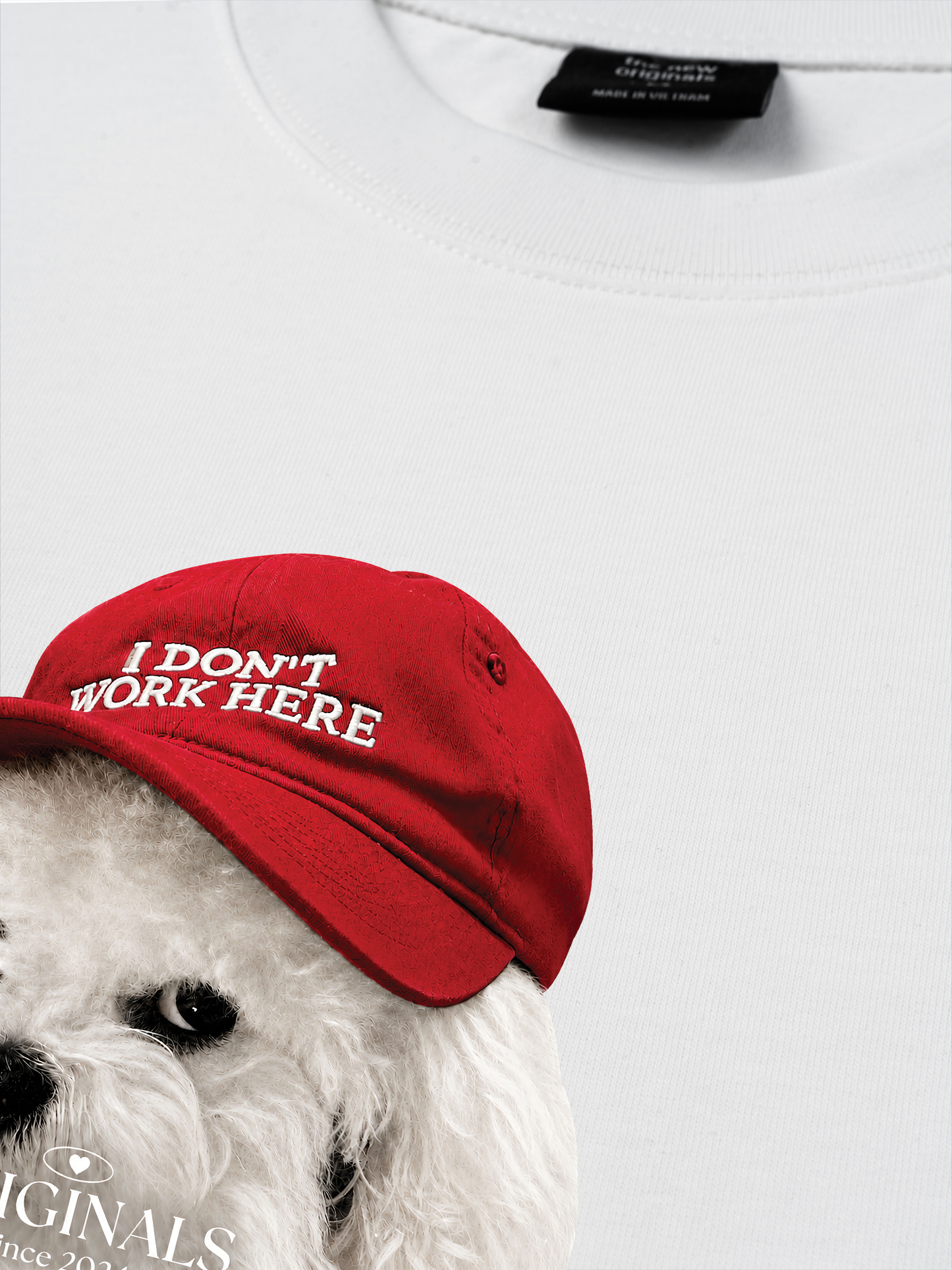 Áo Thun Relaxed Fit Puppy With Red Hat