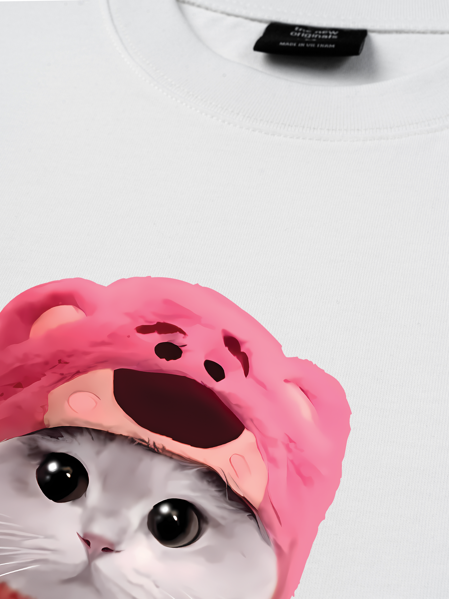 Áo Thun Relaxed Fit Animal Mood Pink Meow