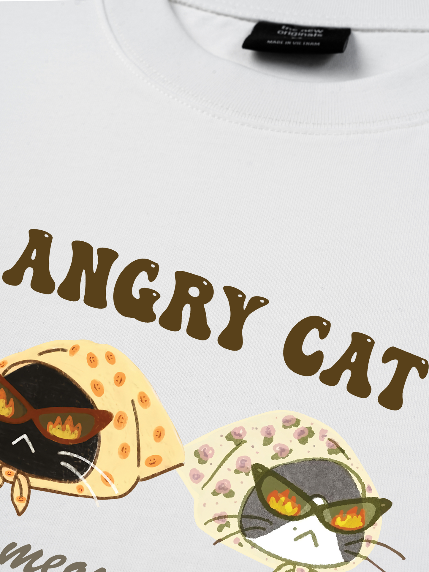 Áo Thun Relaxed Fit Angry Cat