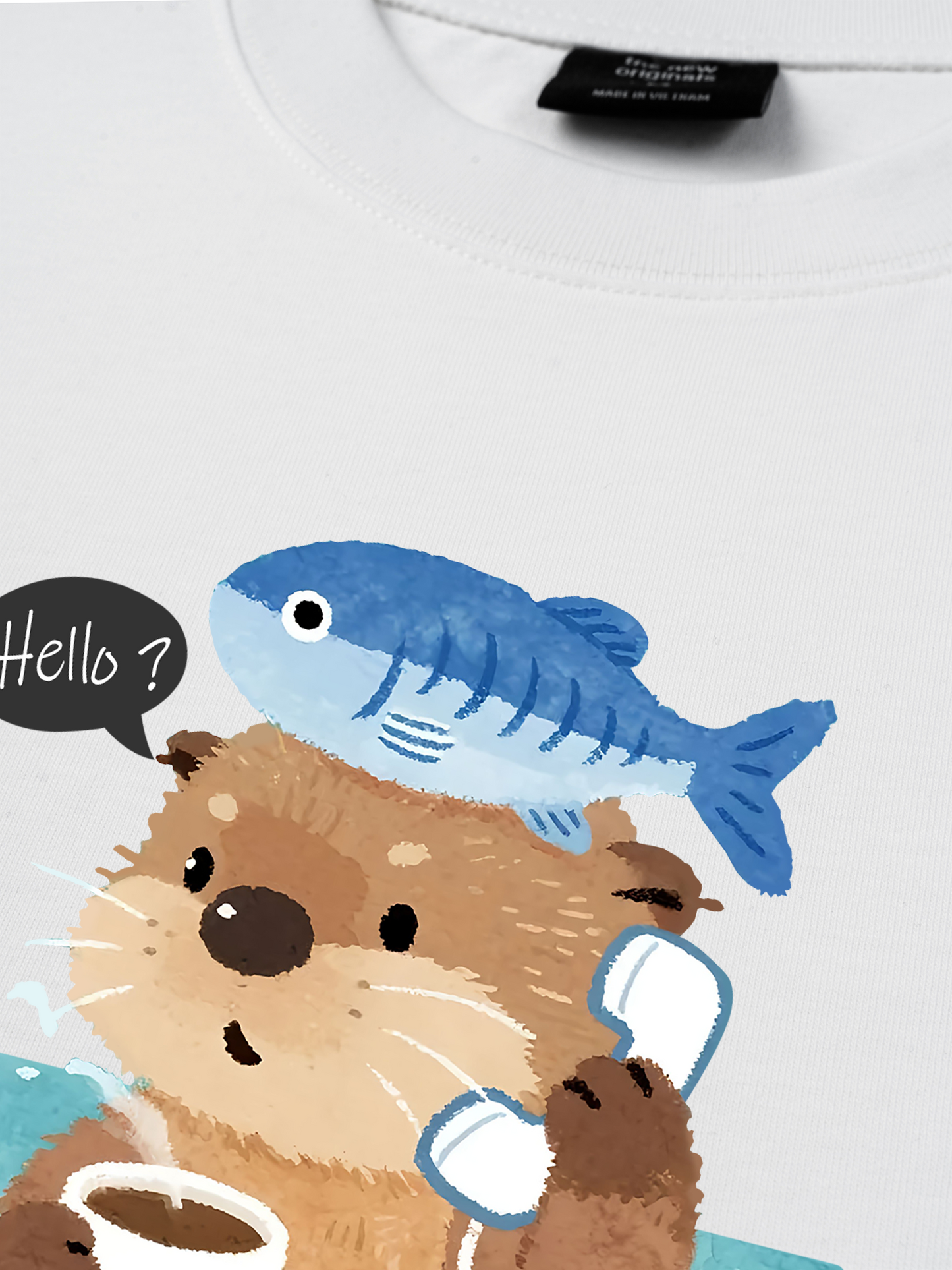 Áo Thun Relaxed Fit Daily Cuties Otter Answer The Phone