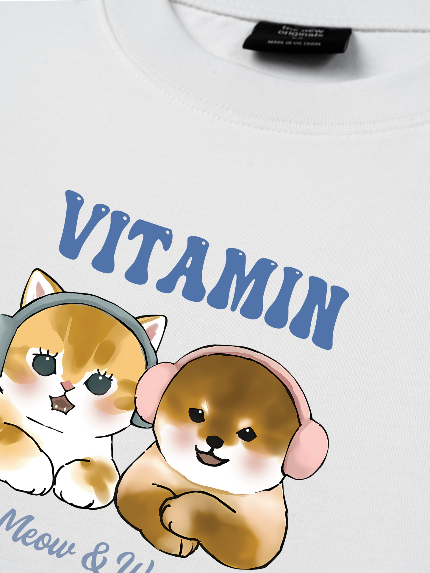 Áo Thun Relaxed Fit Vitamin Meow And Woof