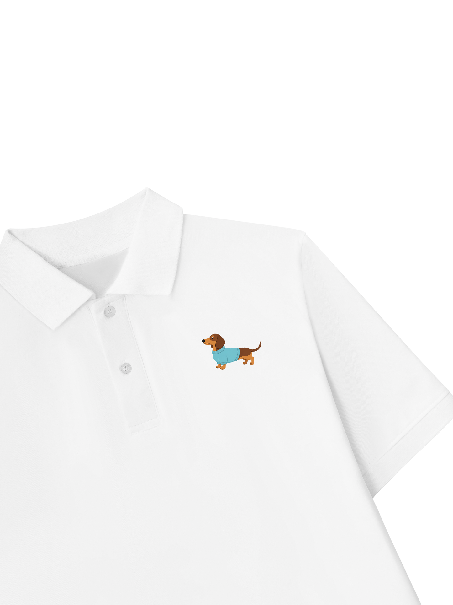 Áo Polo Nữ/ Áo Polo Relaxed Fit Blue Tiffany Dachshund