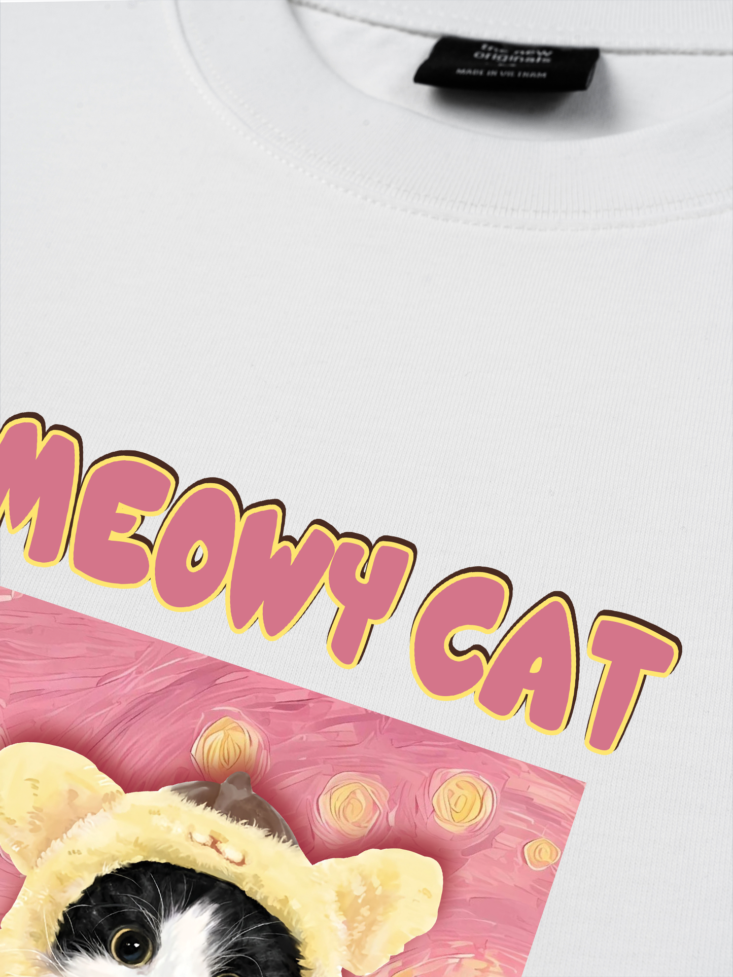 Áo Thun Relaxed Fit Meowy Cat Vicent
