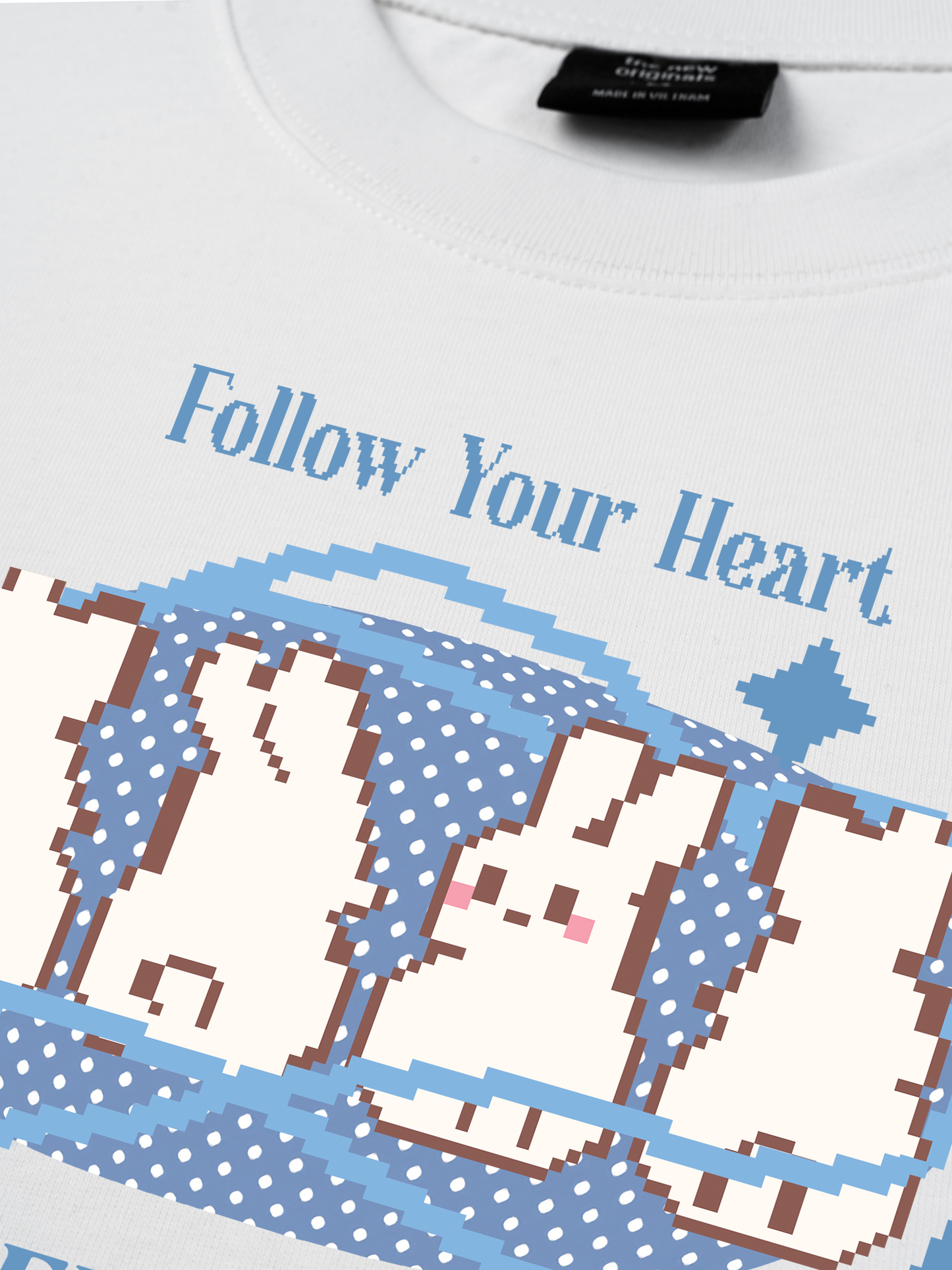 Áo Thun Relaxed Fit Pixel Universe Follow Your Heart