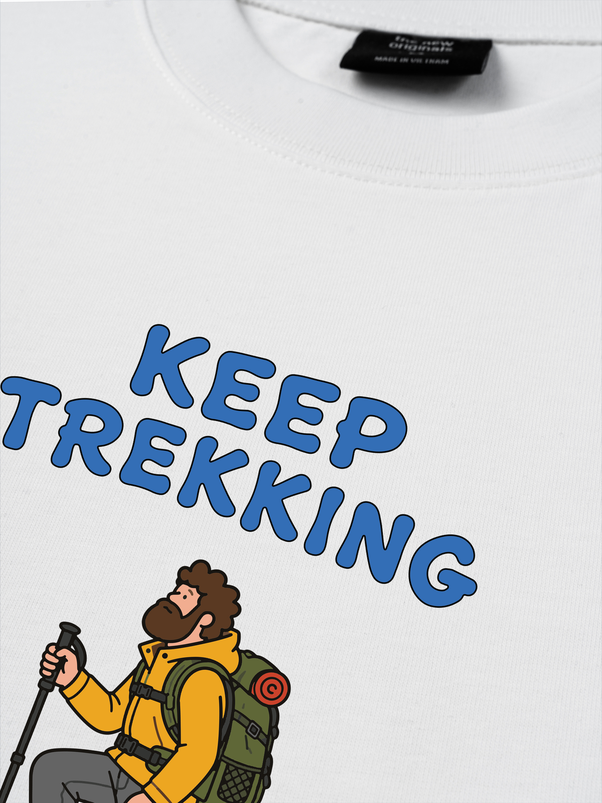 Áo Thun Relaxed Fit Blue Keep Trekking