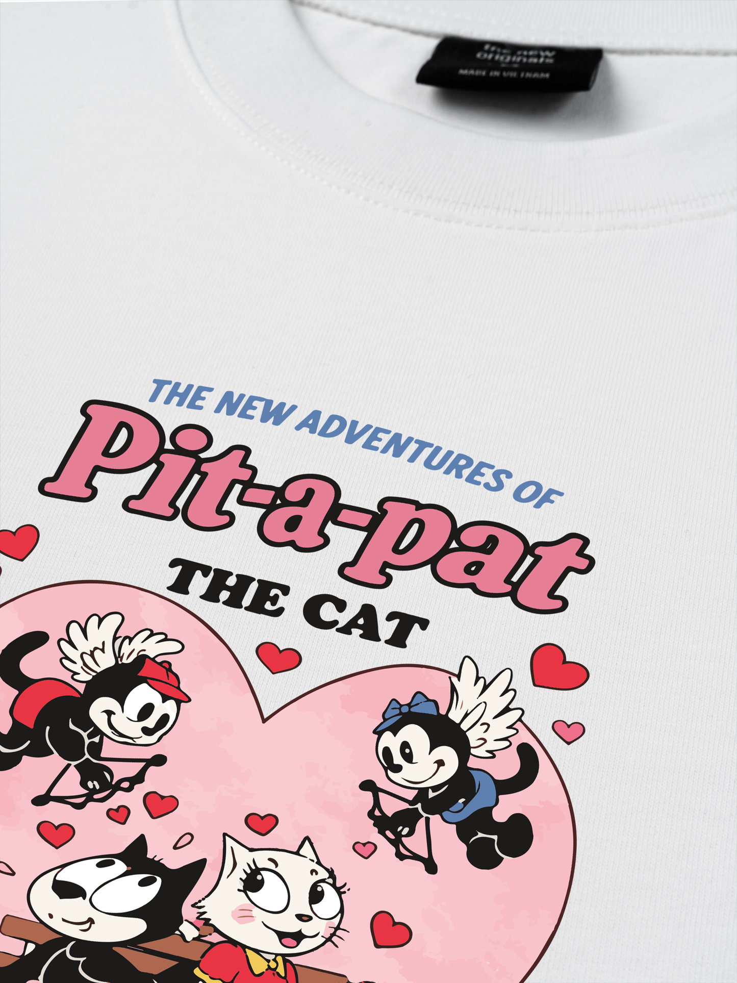Áo Thun Relaxed Fit Cute Girl Funny Cat Couple