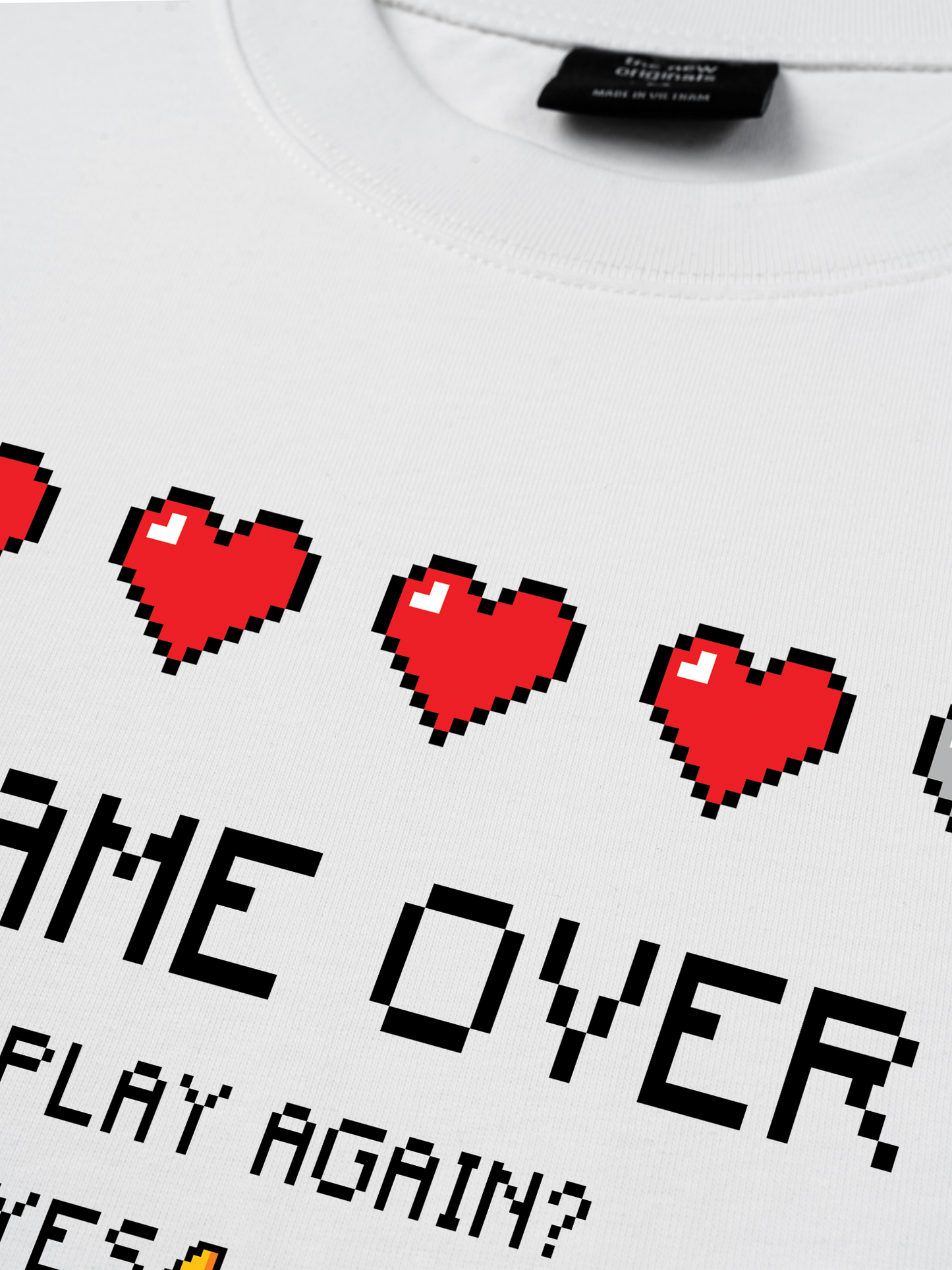 Áo Thun Relaxed Fit Pixel Universe Game Over