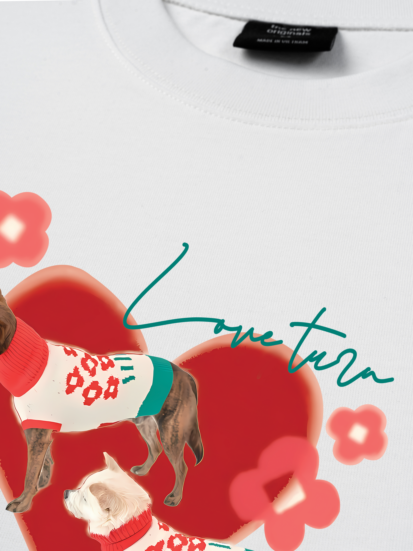 Áo Thun Relaxed Fit Animal Mood Love Turr Into Flower