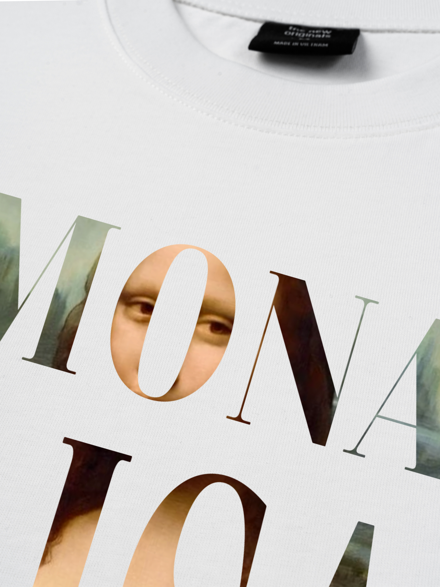 Áo Thun Relaxed Fit Masterpiece Mona Lisa Typography