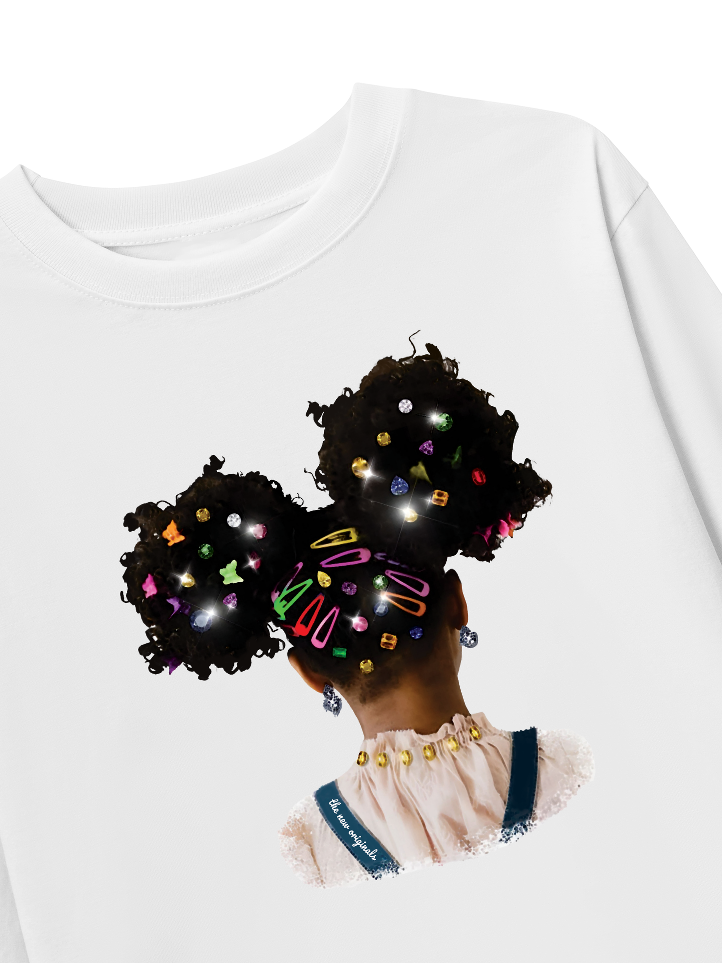 Áo Thun Dài Tay Colorful Diamond Hairpin Afro Girl
