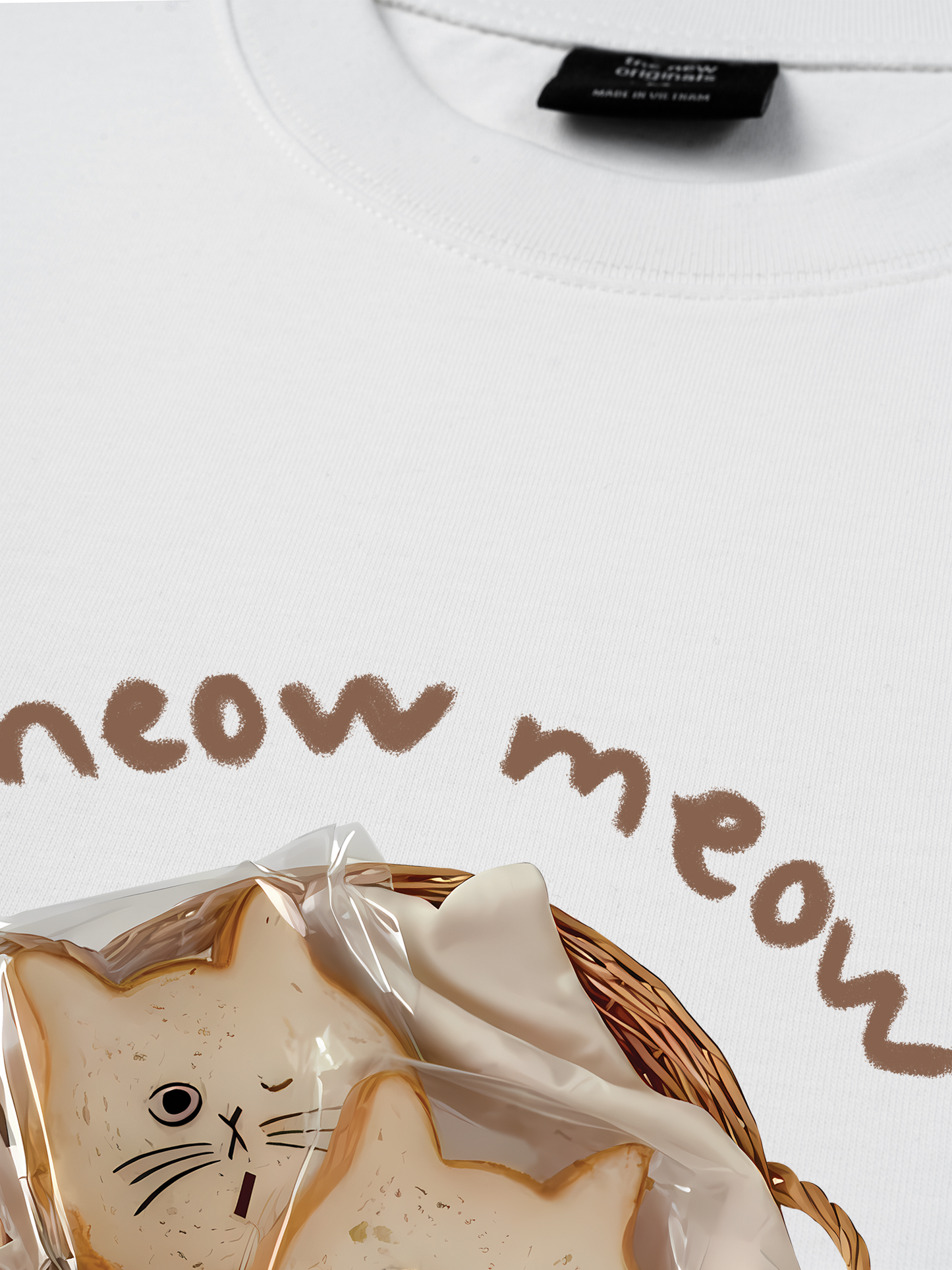 Áo Thun Relaxed Fit Sweet Pastry Meow Meow Bead