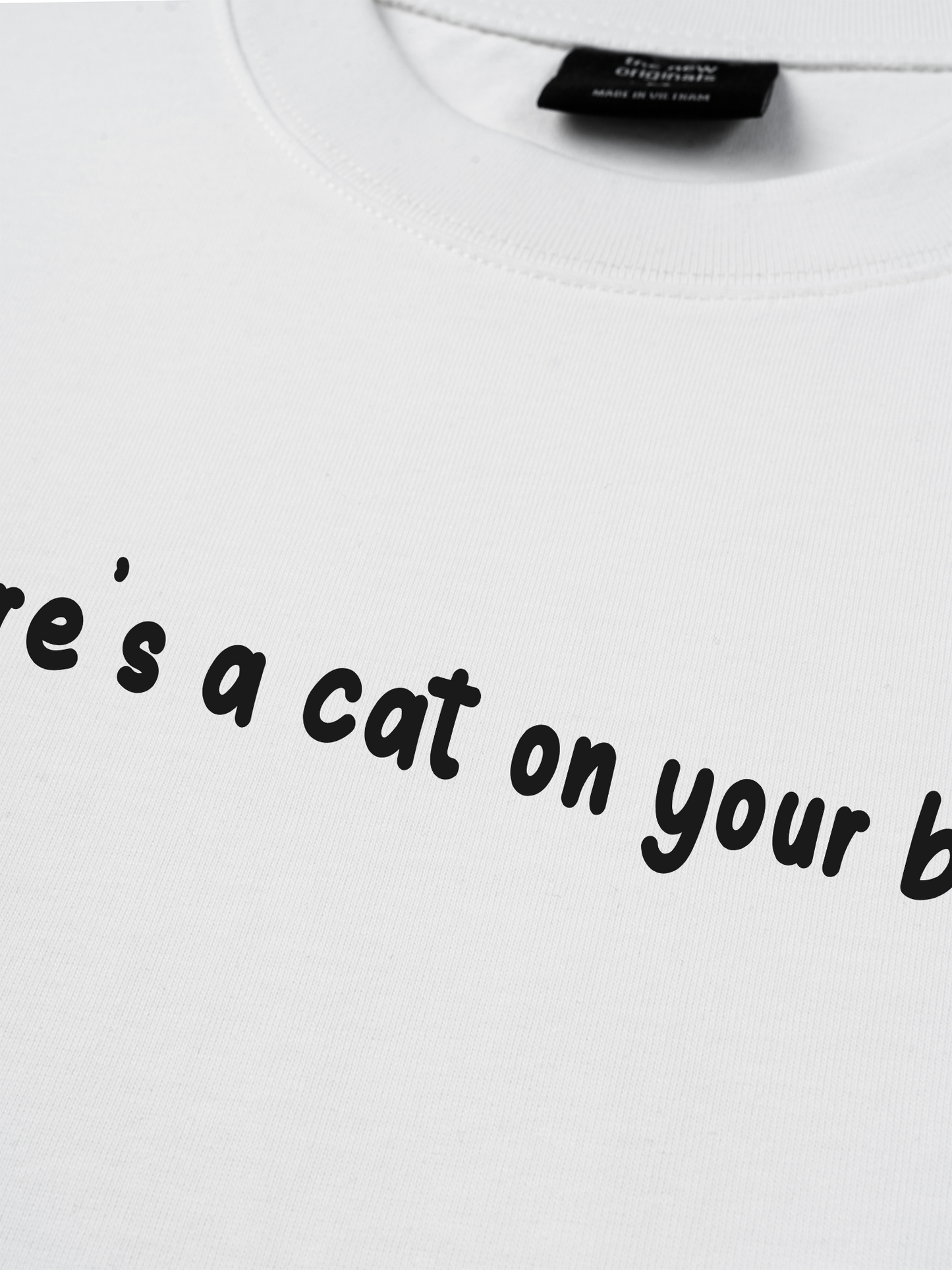 Áo Thun Relaxed Fit Animal Mood There's A Cat On Your Back