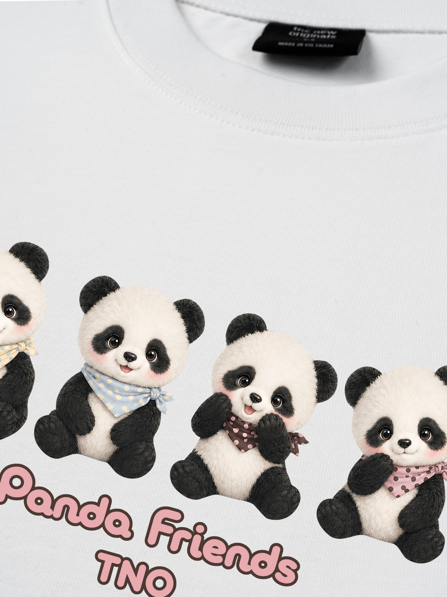 Áo Thun Relaxed Fit Panda Friends