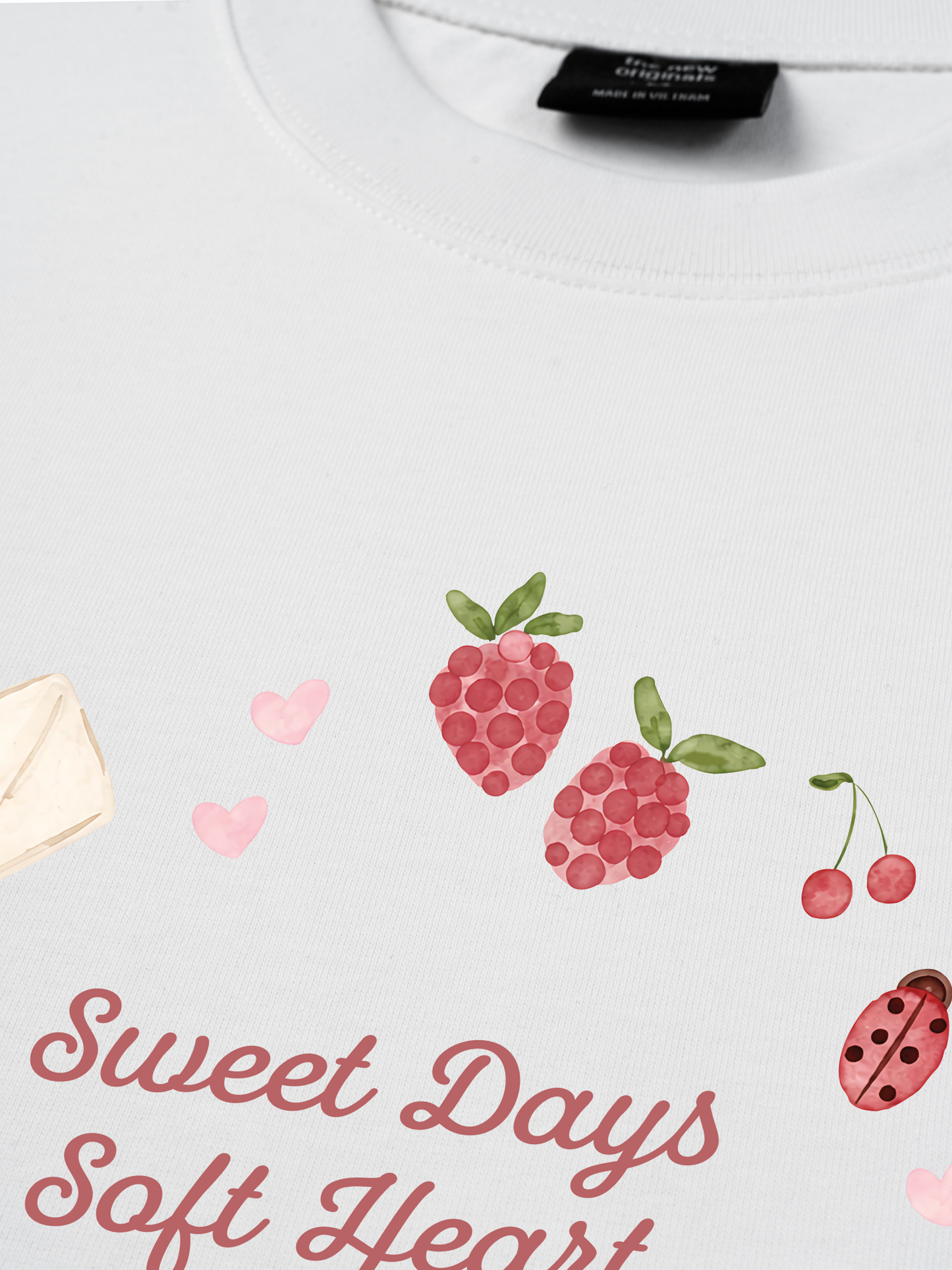 Áo Thun Relaxed Fit Soft Heart, Sweet Days