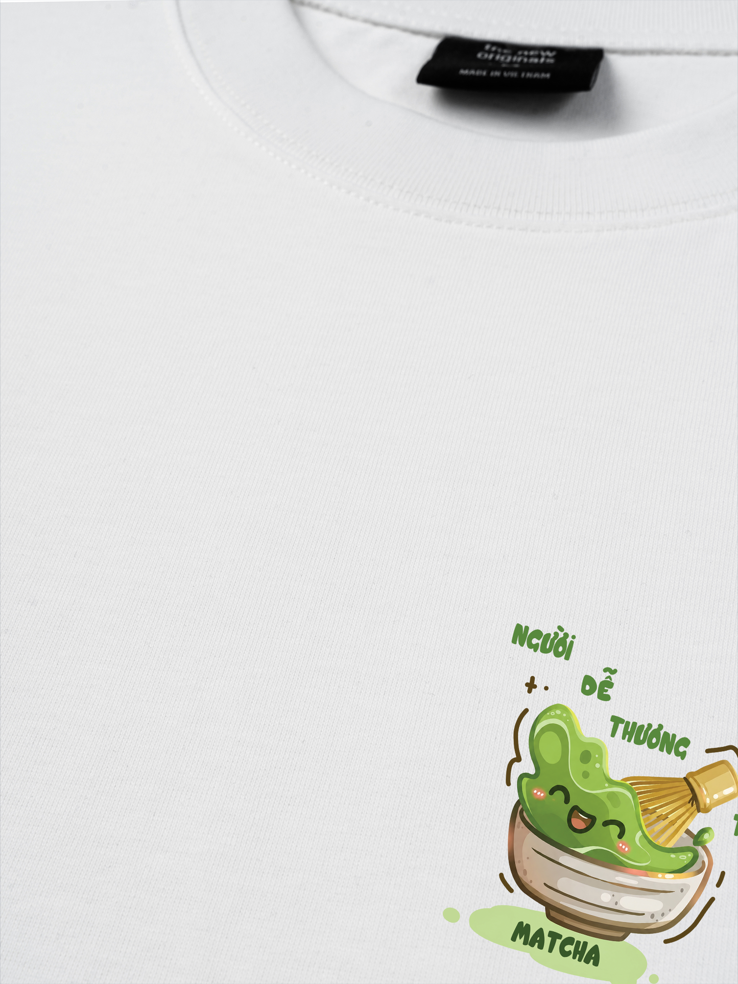 Áo Thun Relaxed Fit Người Dễ Thương Thích Matcha
