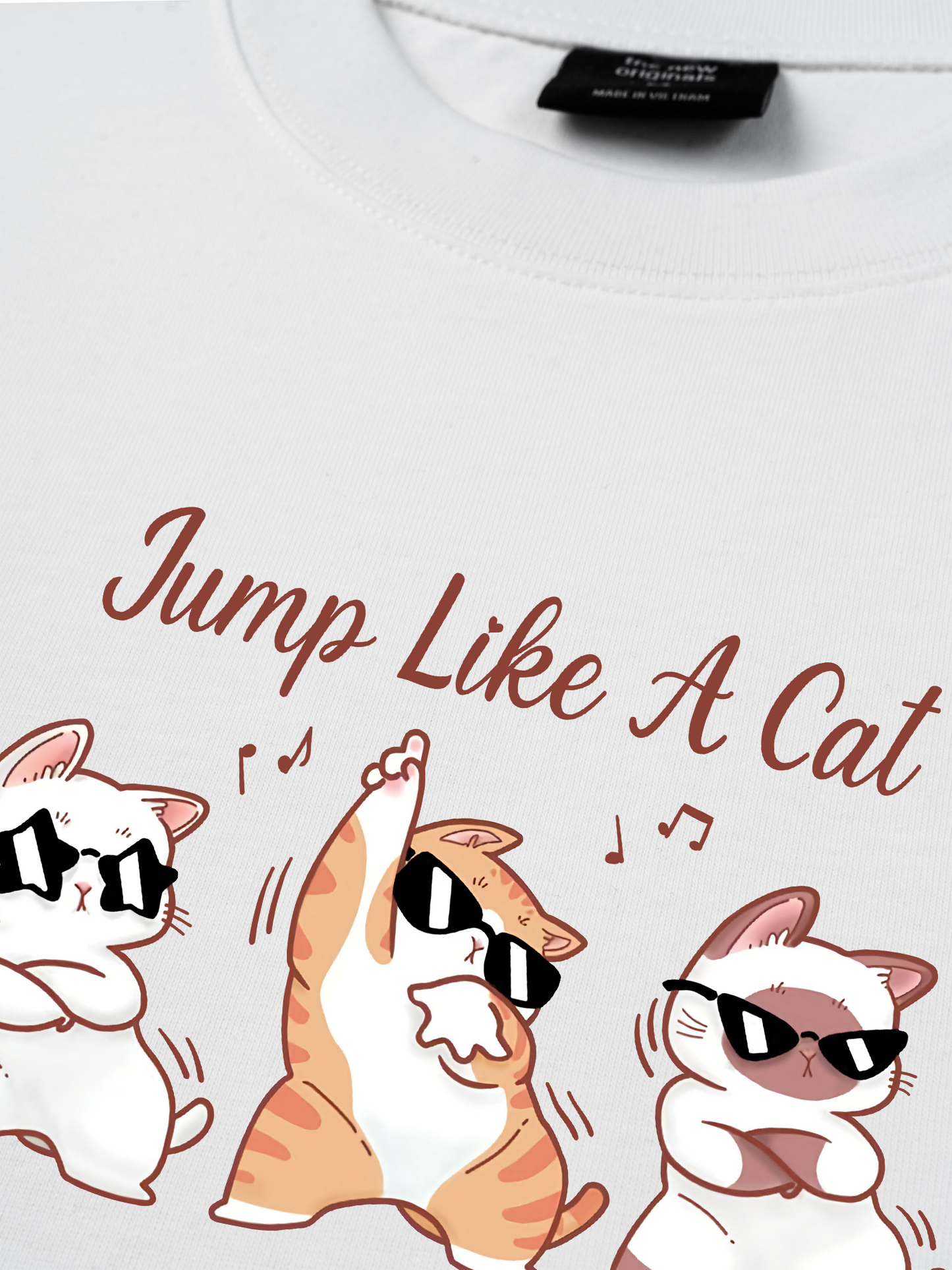 Áo Thun Relaxed Fit Animal Mood Jump Like A Cat