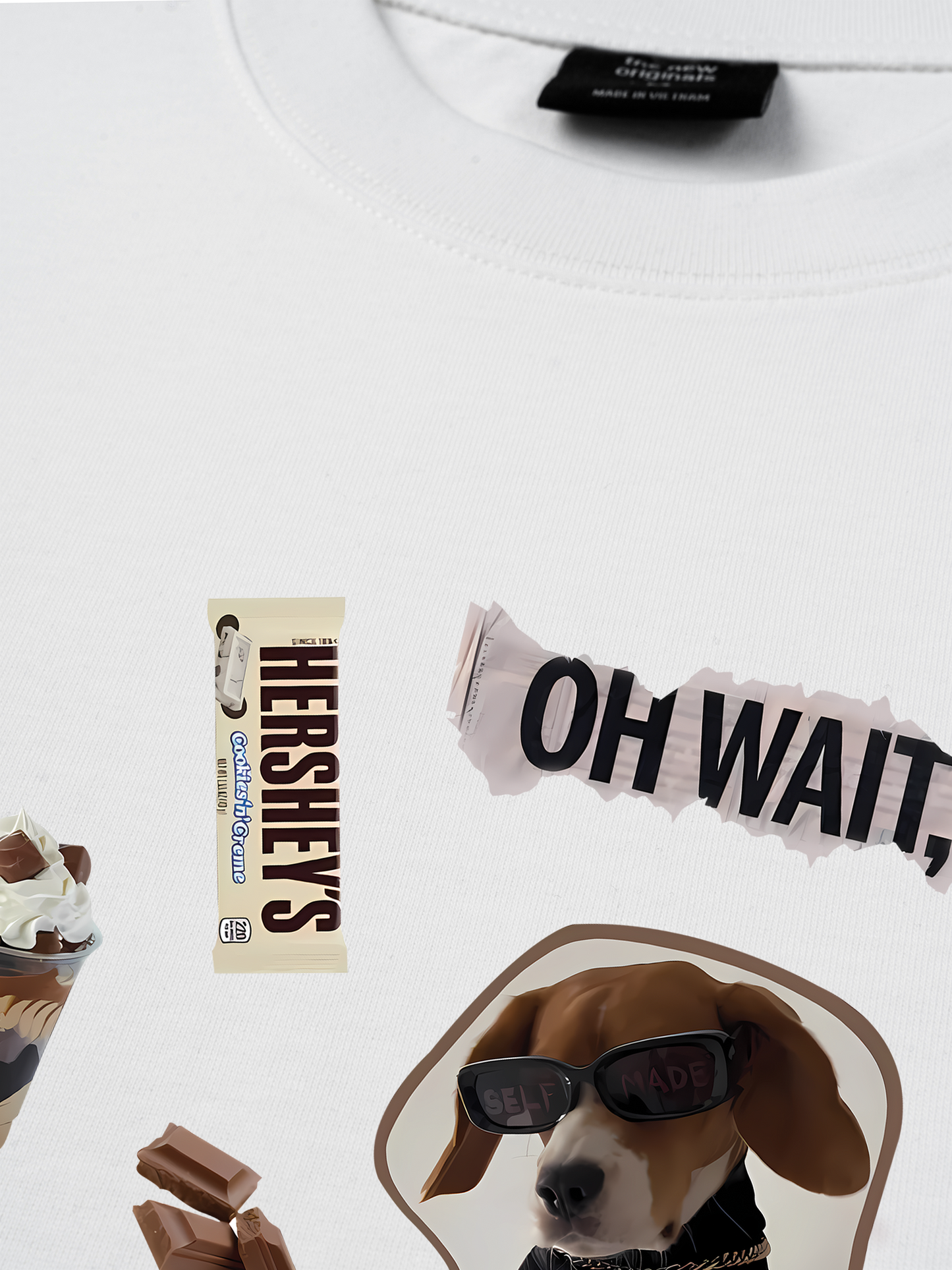 Áo Thun Relaxed Fit Sweet Pastry Cute Puppy Chocolate