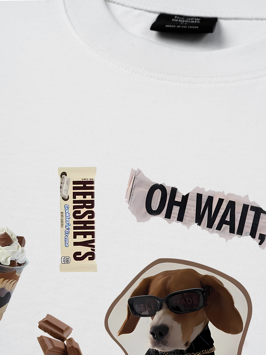 Áo Thun Relaxed Fit Sweet Pastry Cute Puppy Chocolate