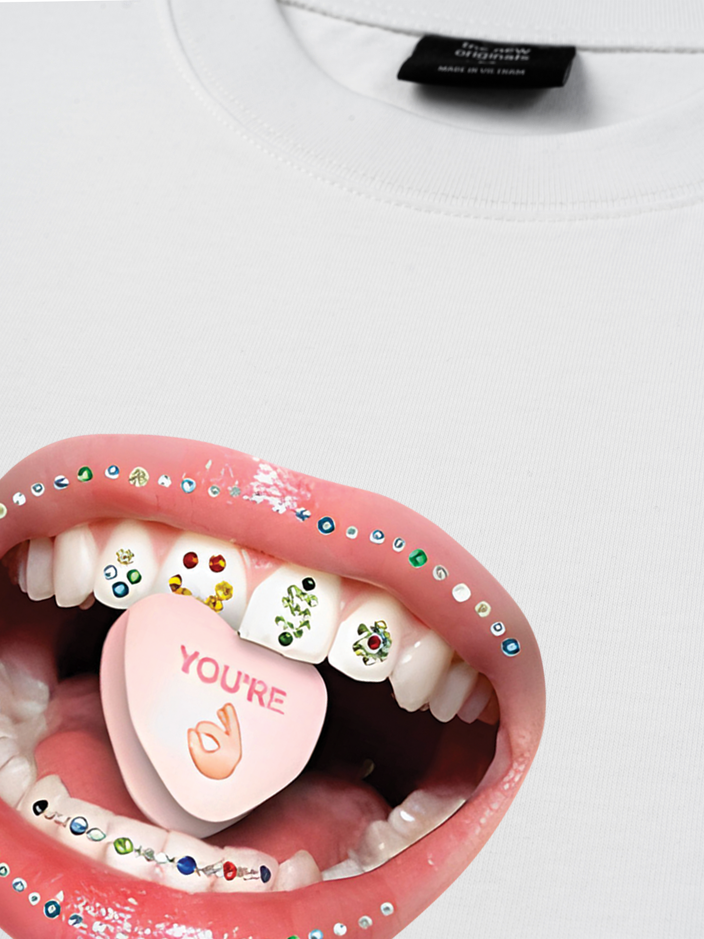 Áo Thun Relaxed Fit Diamond Grills Pills