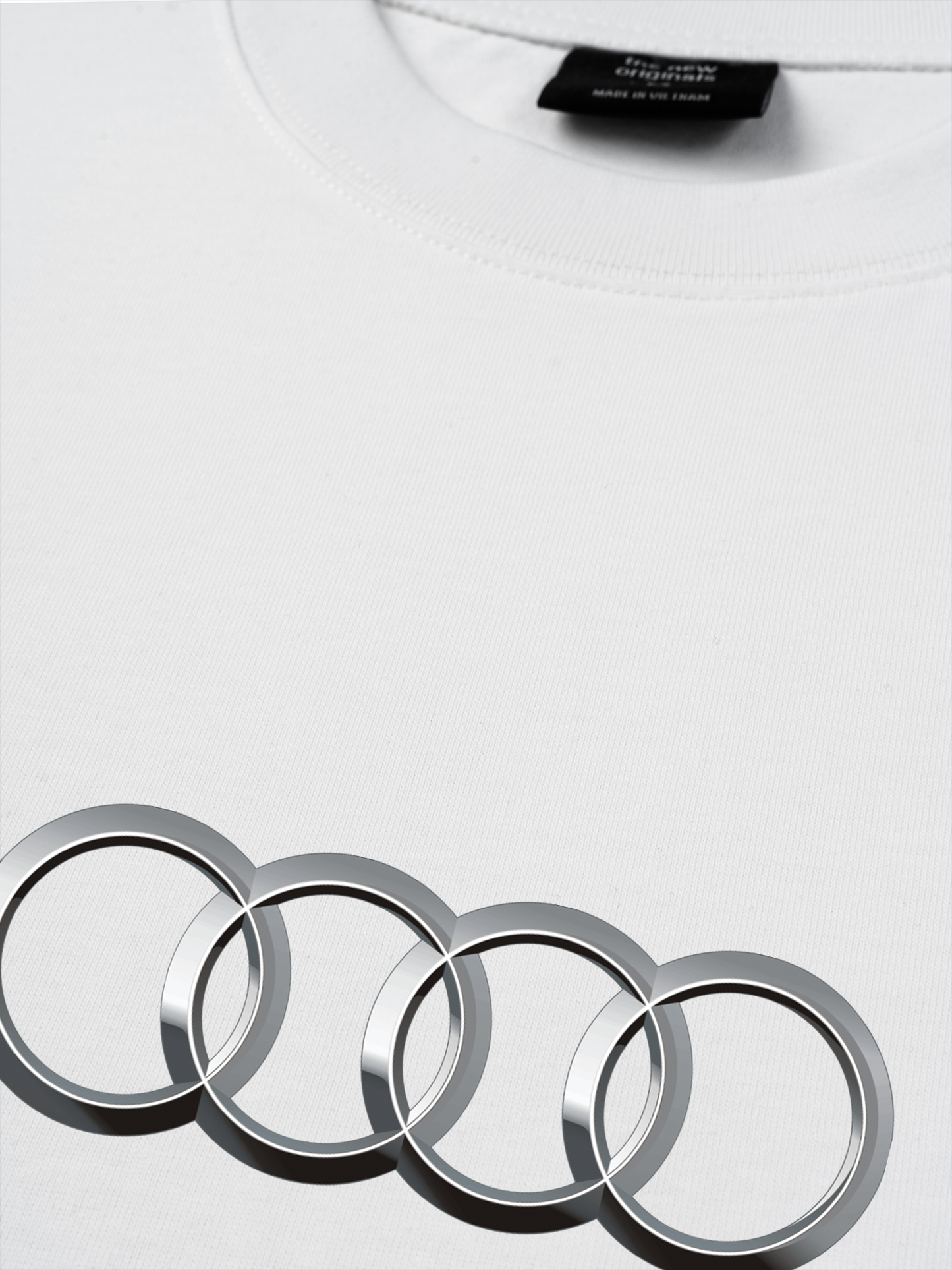 Áo Thun Relaxed Fit CAR AUDI Black & White