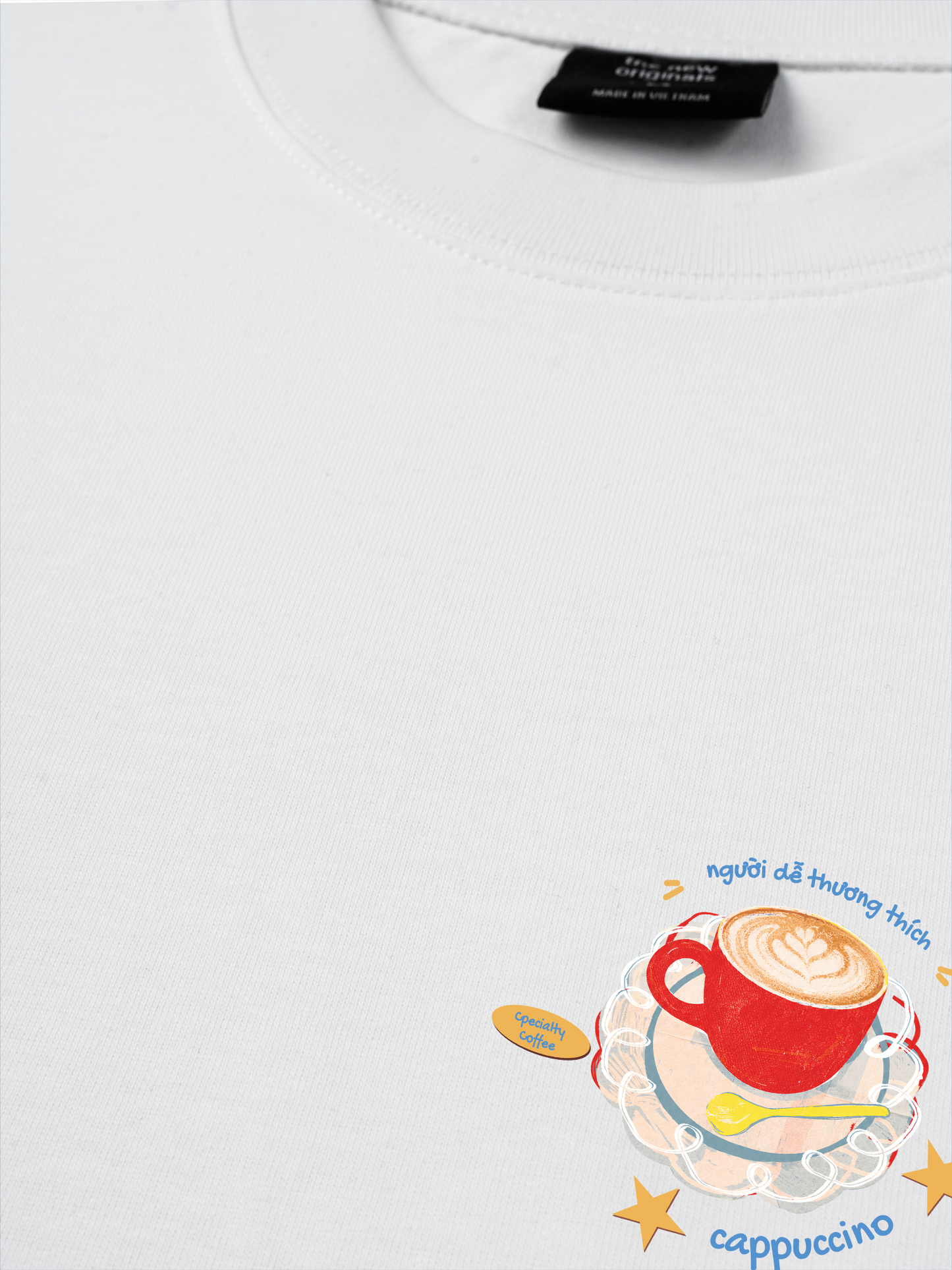 Áo Thun Relaxed Fit Người Dễ Thương Thích Cappuchino