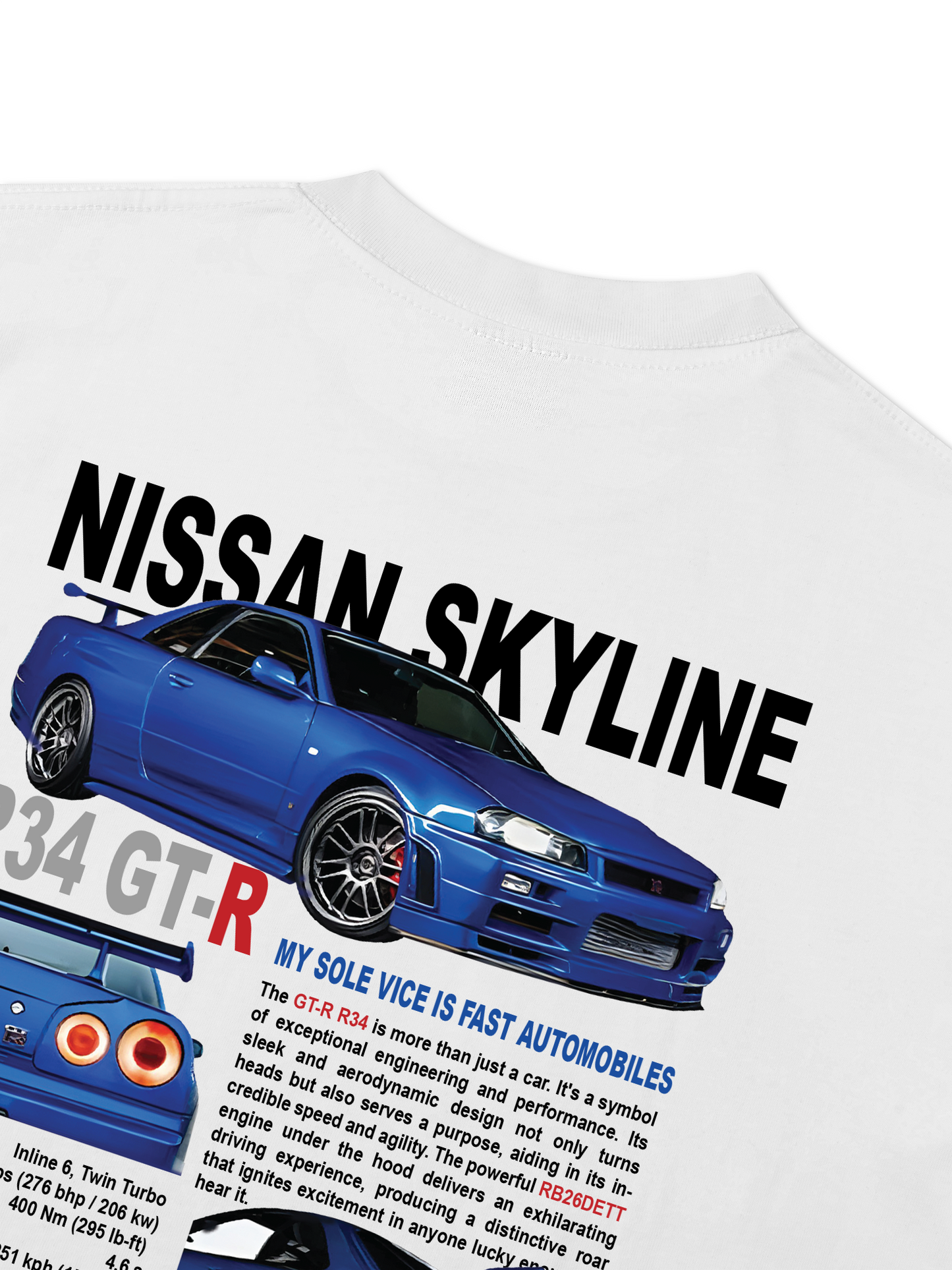 Áo Thun Relaxed Fit CAR Orginals Tech Blue