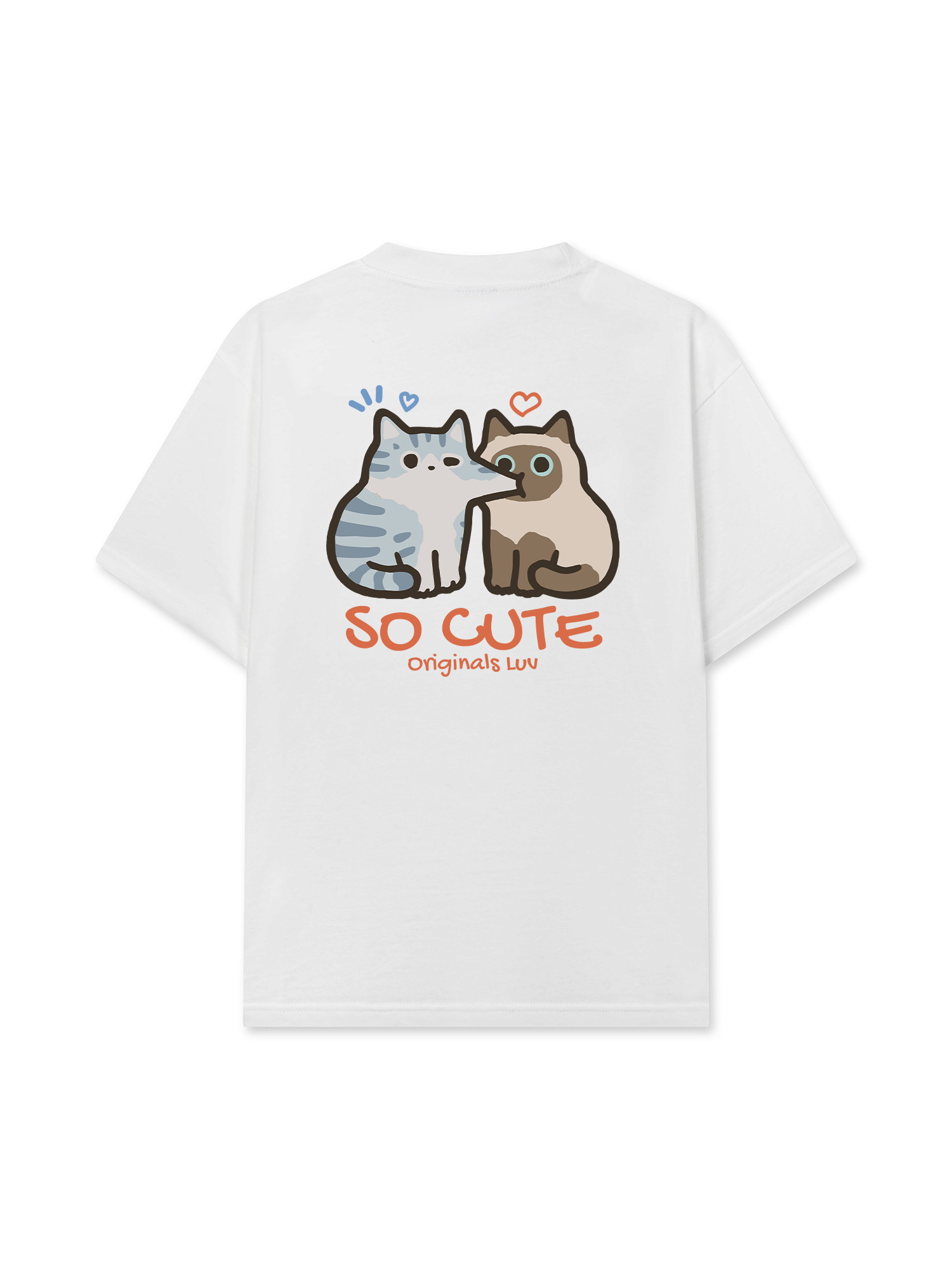 Áo Thun Relaxed Fit So Cute Cat Couple