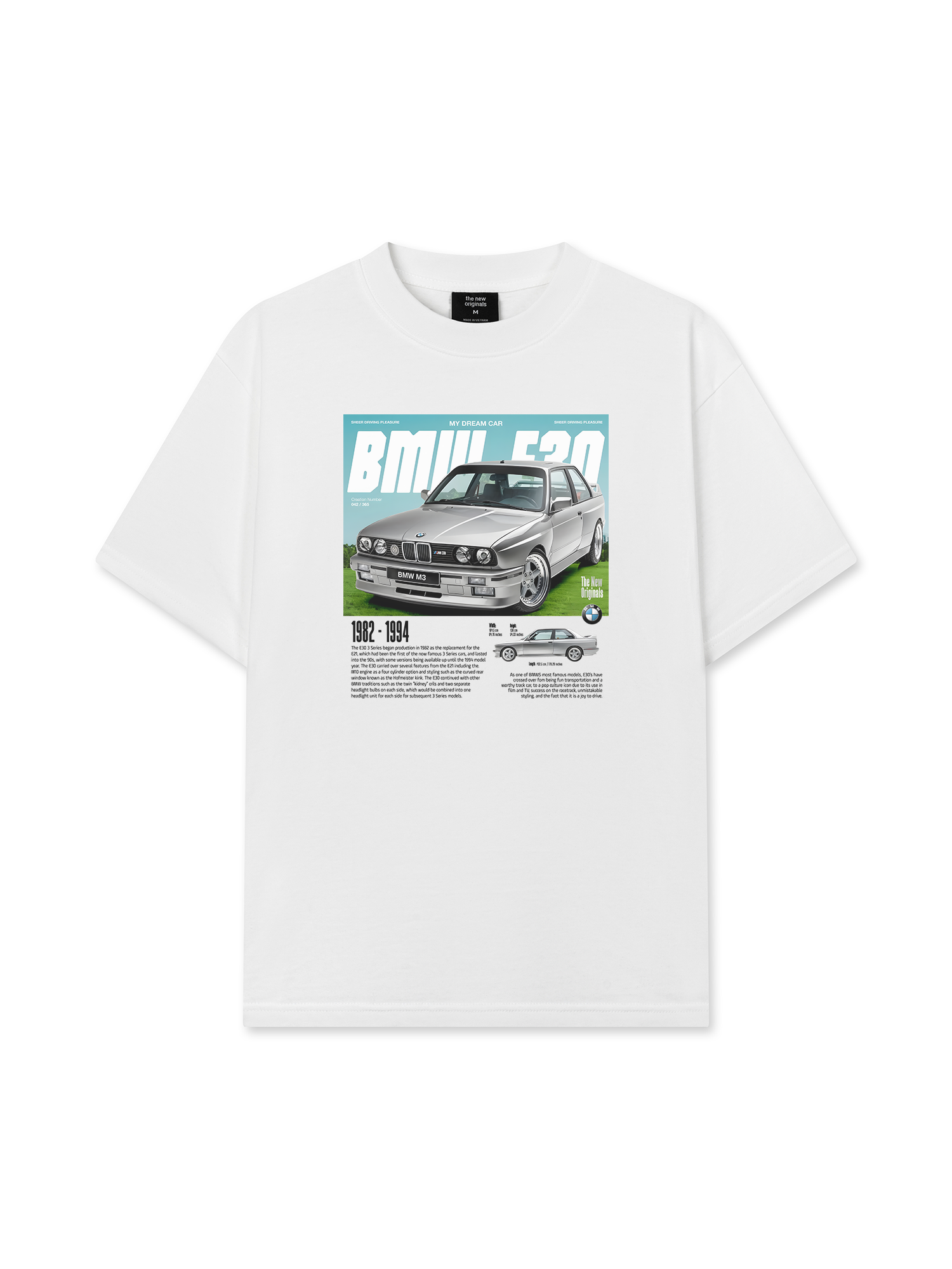 Áo Thun Relaxed Fit Car BMW E30 My Dream Car