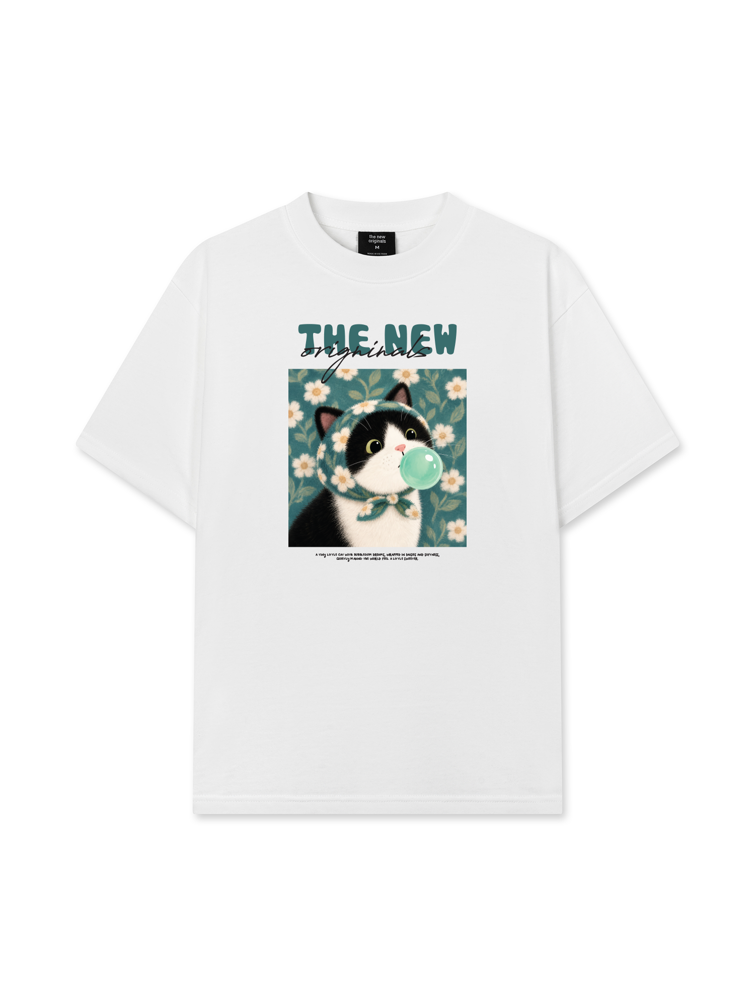 Áo Thun Relaxed Fit Daisy Mint Dream Meow