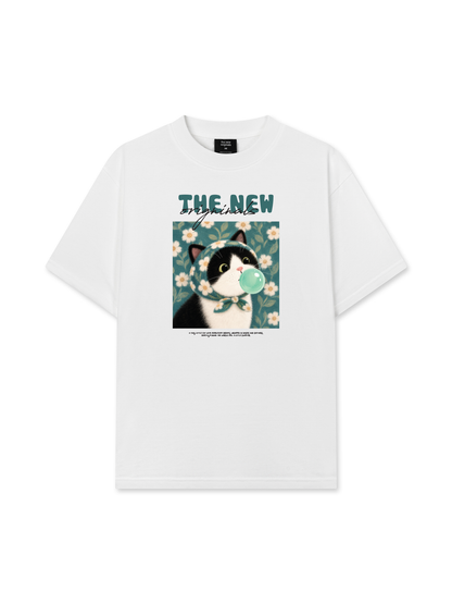 Áo Thun Relaxed Fit Daisy Mint Dream Meow