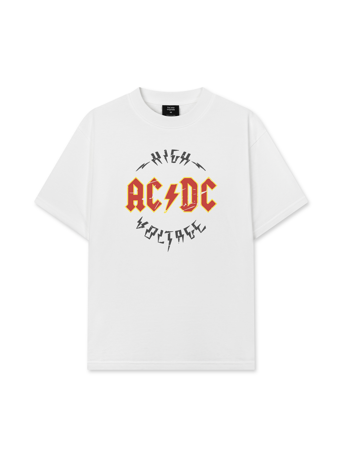 Áo Thun Relaxed Fit Music Rock AC DC High Voltage
