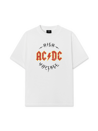 Áo Thun Relaxed Fit Music Rock AC DC High Voltage