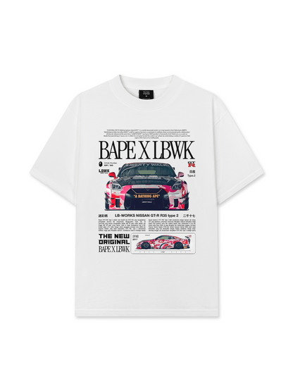 Áo Thun Relaxed Fit Car Bape X LBWK GT-R R35