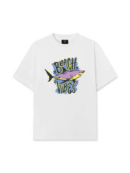 Áo Thun Relaxed Fit Ocean Beach Vibes Shark
