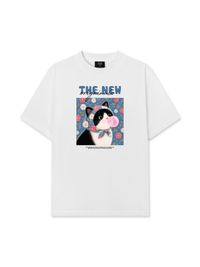 Áo Thun Relaxed Fit Pink Bubble Meow