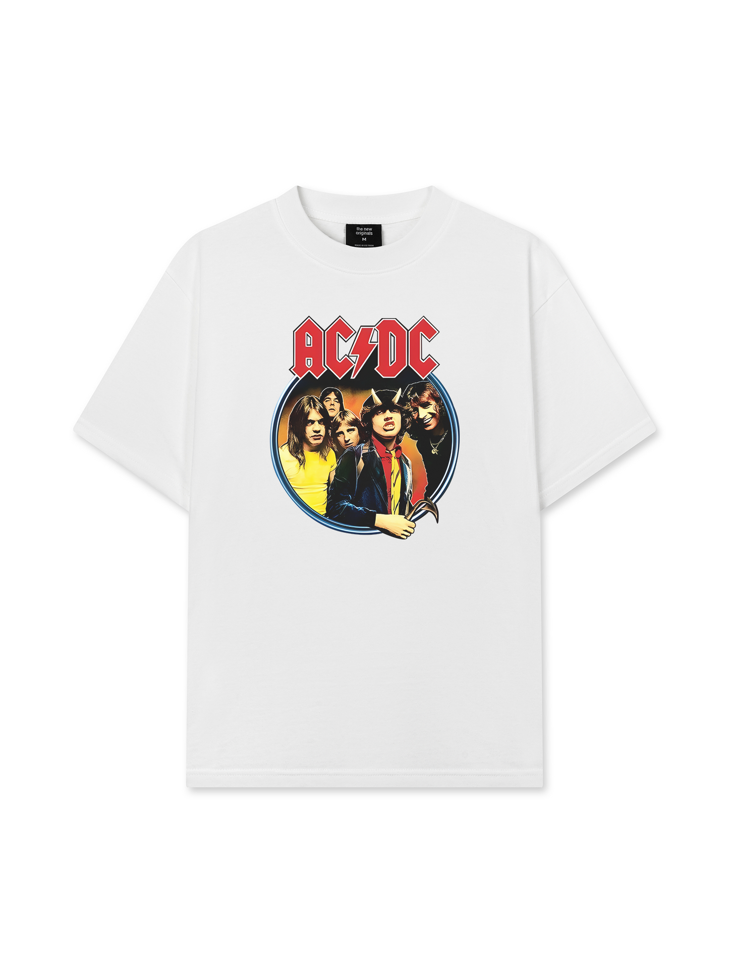 Áo Thun Relaxed Fit AC DC High Way To Hell Flame