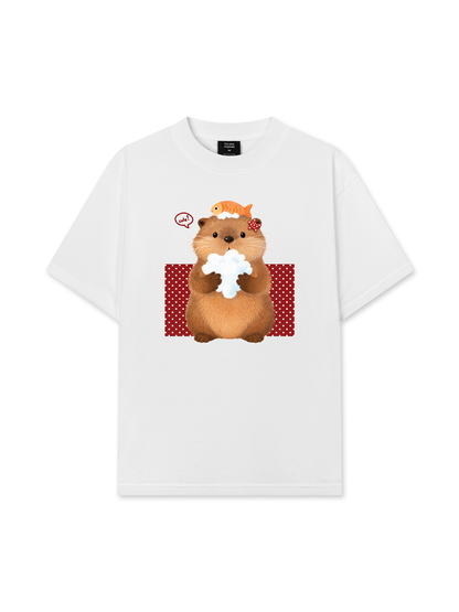 Áo Thun Relaxed Fit Animal Mood Bubble Beaver