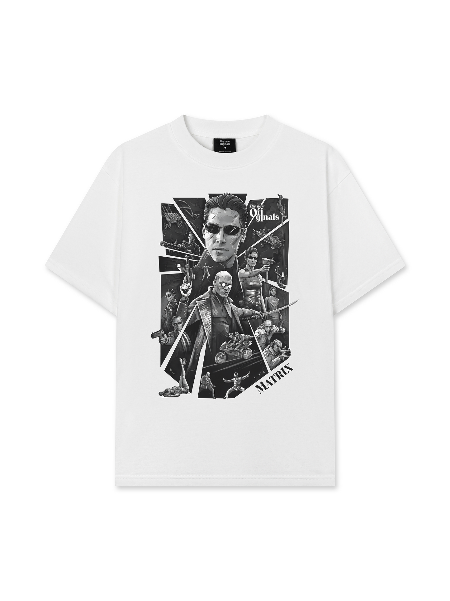Áo Thun Relaxed Fit Movie Matrix Black And White