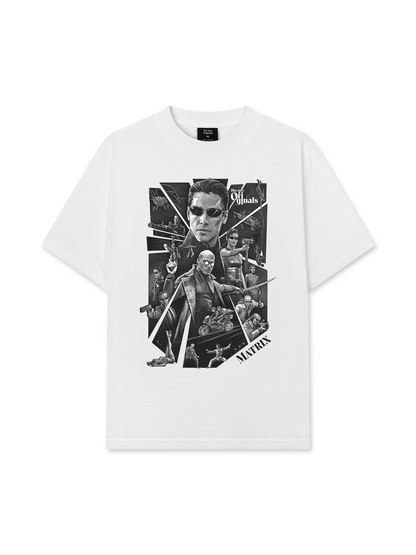 Áo Thun Relaxed Fit Movie Matrix Black And White