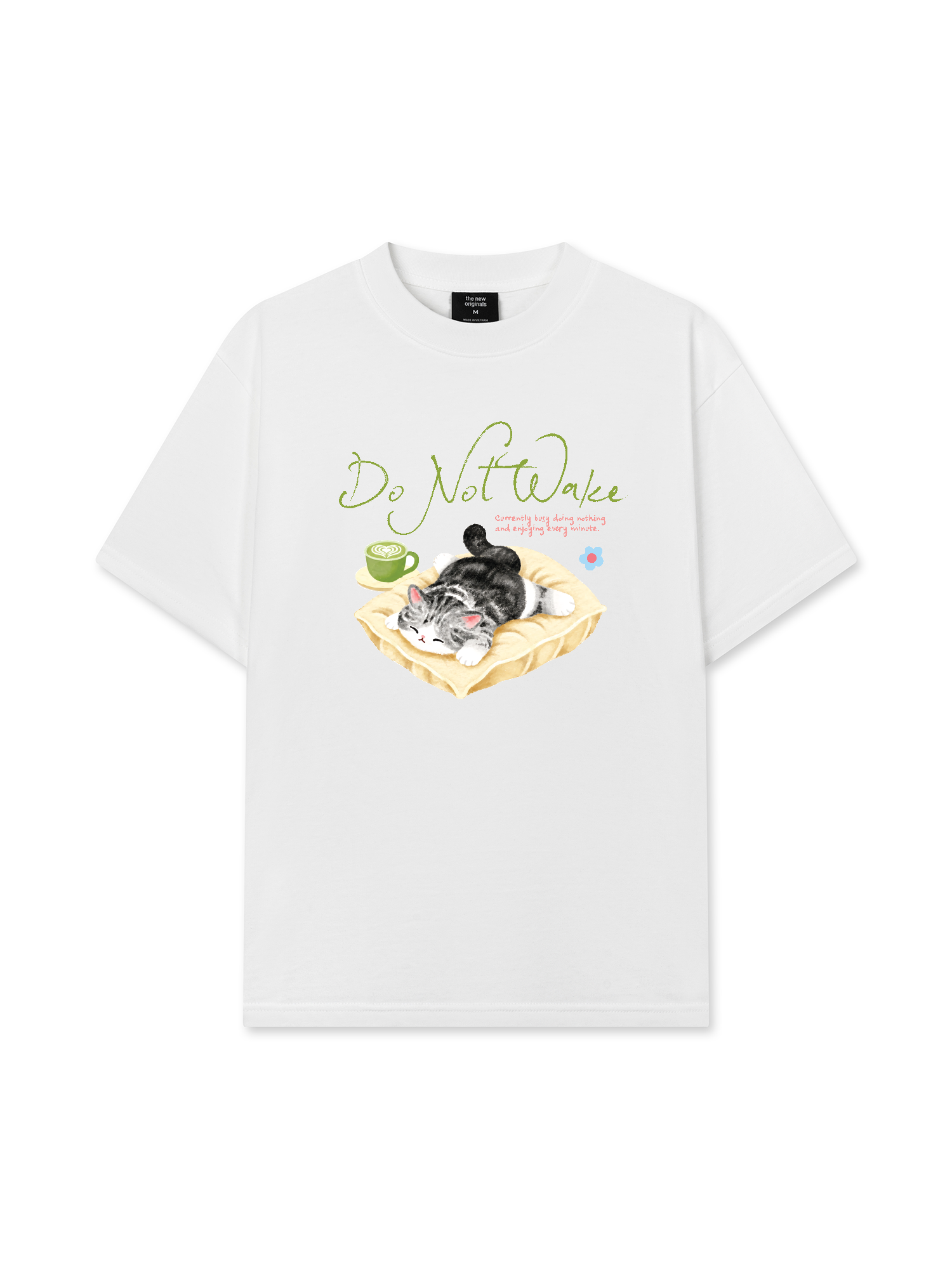 Áo Thun Relaxed Fit Do Not Wake Meow